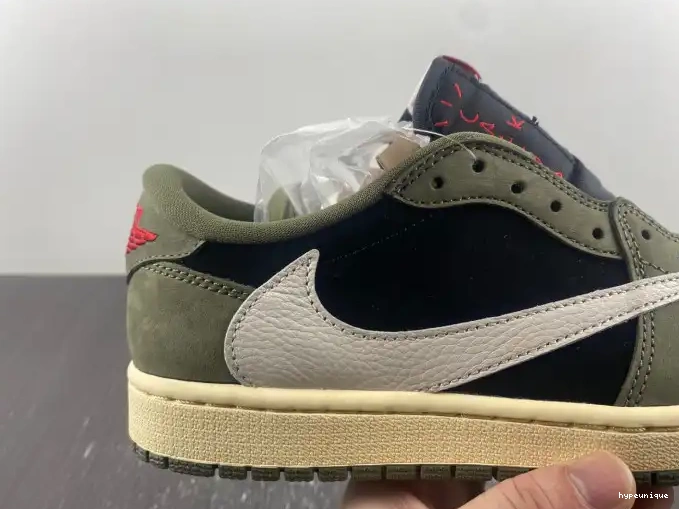 HYPE X 'BLACK SP JORDAN OLIVE' LOW TRAVIS 1 DM7866-002 SCOTT AIR OG 0527